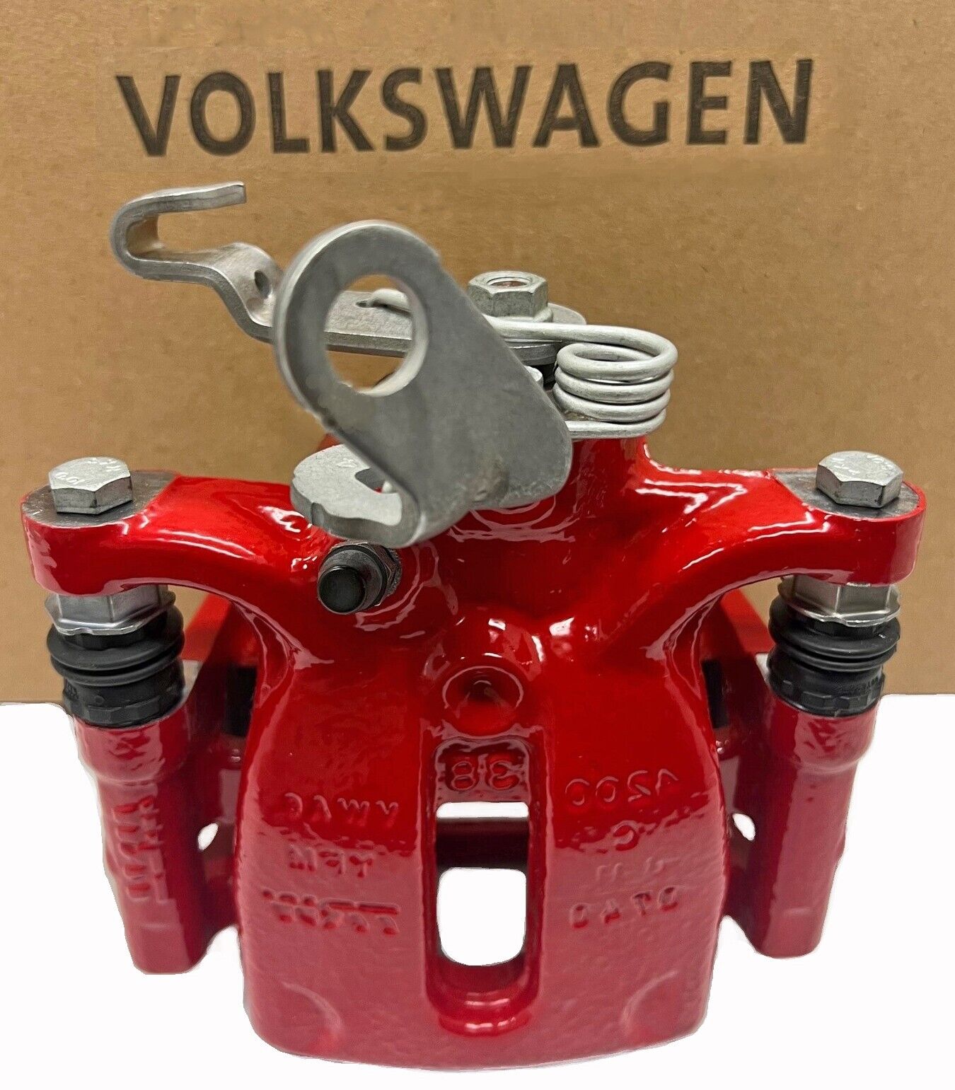 New Genuine OEM VW Red Right Rear Disk Brake Caliper GTI 2015-21 Passenger Side