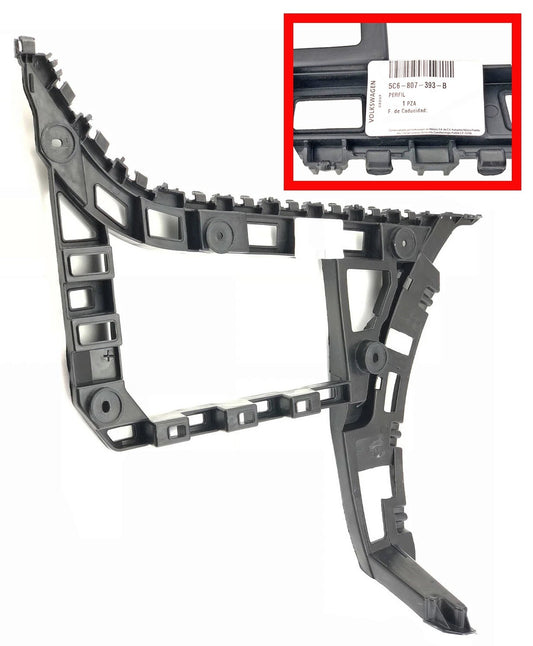 Genuine OEM VW  Left Bracket Mounting Brace Guide for Rear Bumper Jetta 2011-14
