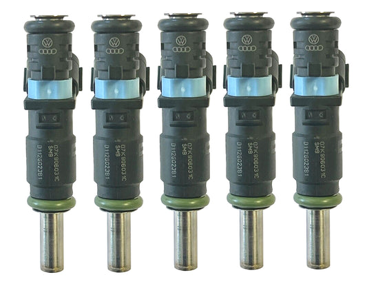 Genuine OEM VW Fuel Injectors 2.5 Jetta Beetle Rabbit Golf Passat 2006-14, 5-set