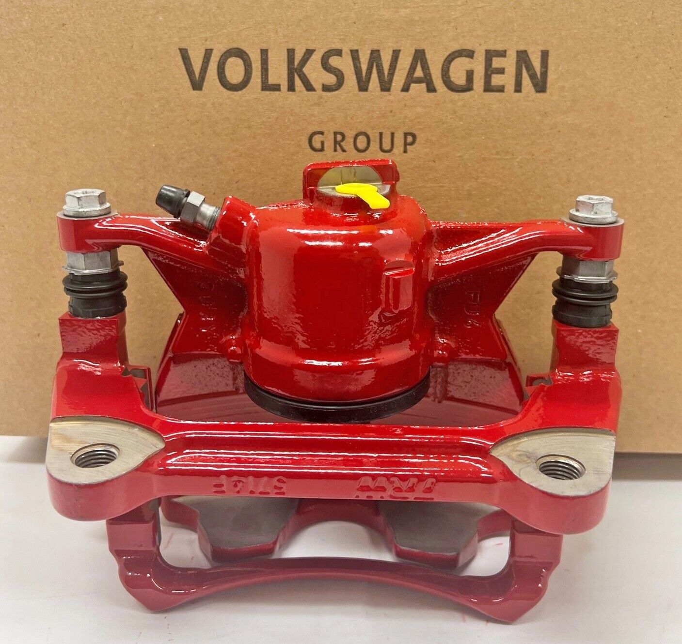 New Genuine OEM VW Red Left Front Disk Brake Caliper & Bracket GTI 2015-18