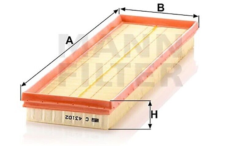 Mann OEM Air Filter  C43102 fits 2.5 Engine VW Jetta Rabbit Golf Passat 2005-14