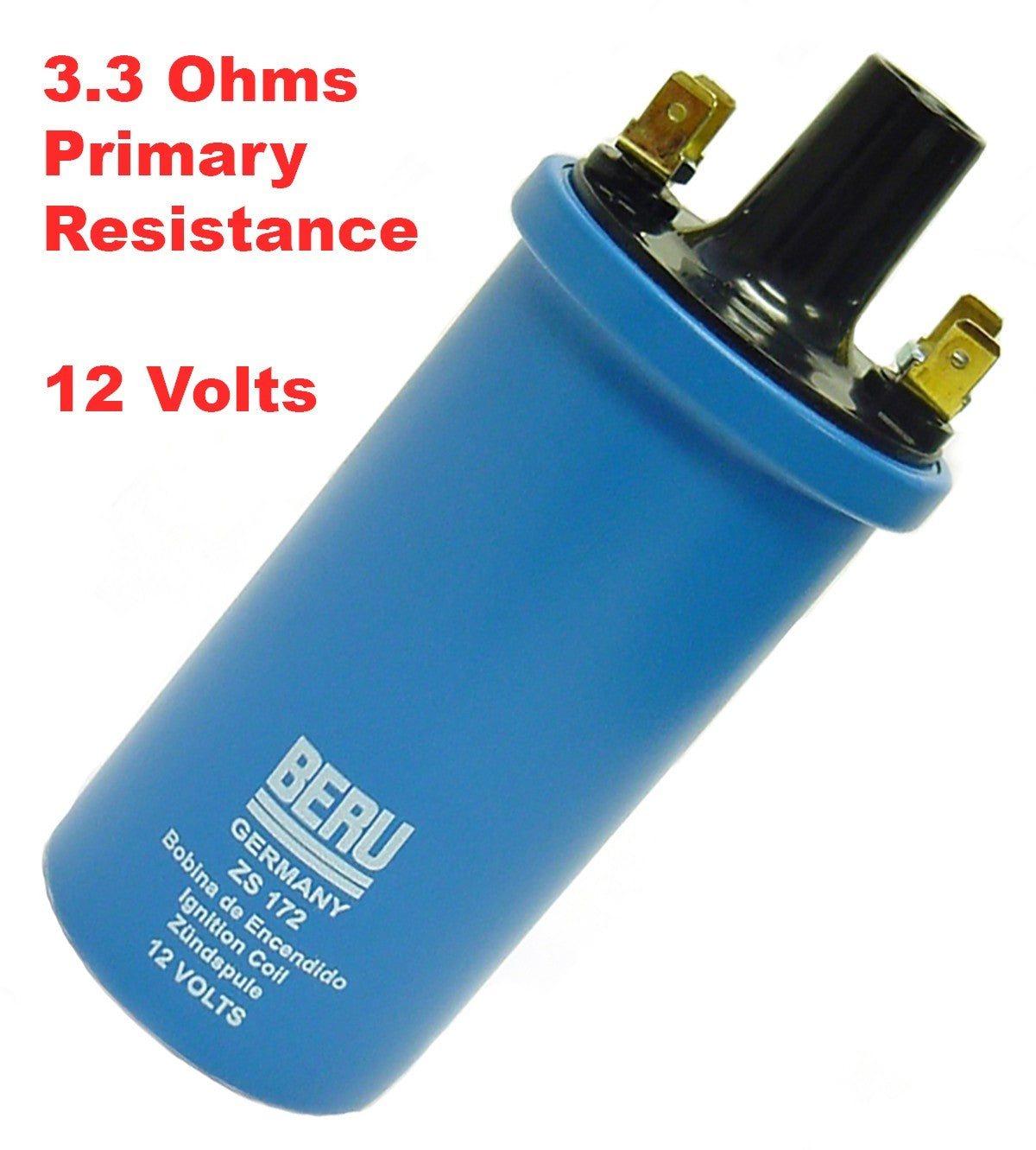 New BERU Ignition Coil VW Beetle Bus Porsche 912 BMW 2002 Volvo 144 12V ZS172