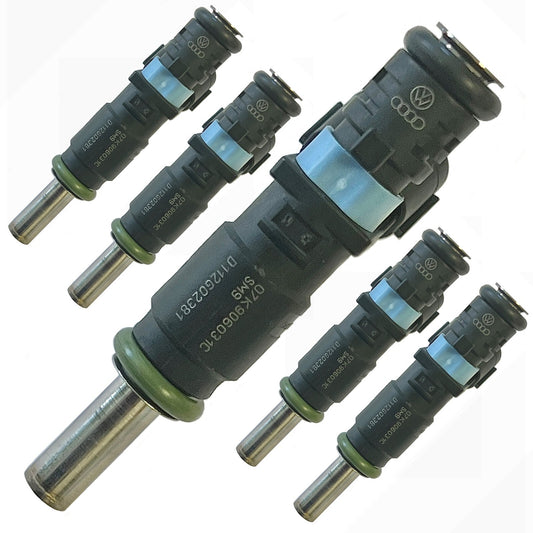 Genuine OEM VW Fuel Injector 2.5 Jetta Beetle Rabbit Golf Passat 2007-14, 5-set
