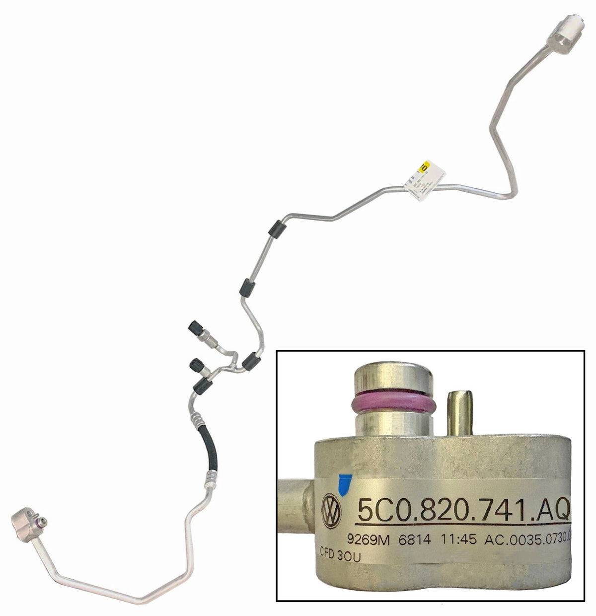 New Genuine OEM VW AC Refrigerant Liquid Hose Line Jetta & Beetle 1.8 2.0 2015