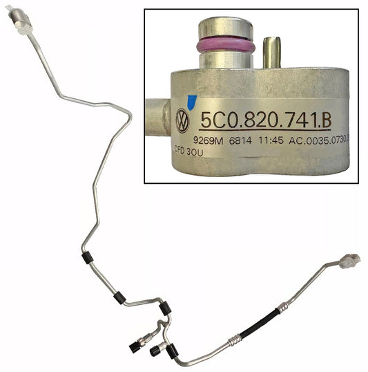 Genuine OEM VW AC Refrigerant Liquid Hose Line Beetle 2.0 '12-17 Jetta-GLI 12-13