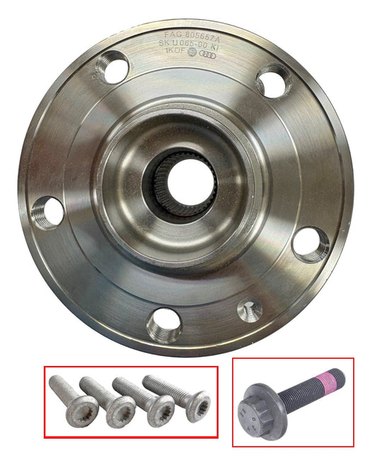 Genuine OEM VW Audi Wheel Bearing Hub Kit Jetta Beetle Golf Tiguan Passat, A3 TT