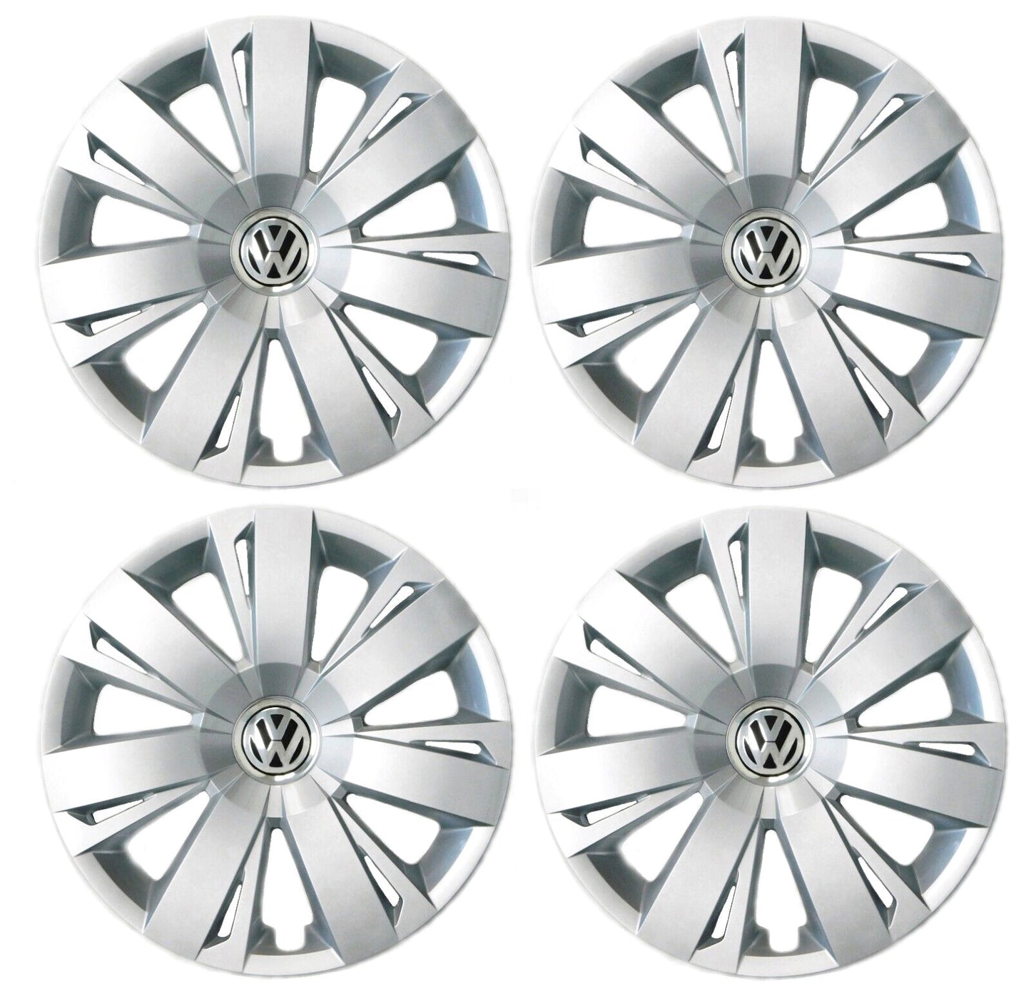 New Genuine OEM VW Set 4 Hubcaps Passat Tiguan Beetle 12-19  Cover fits 16"wheel