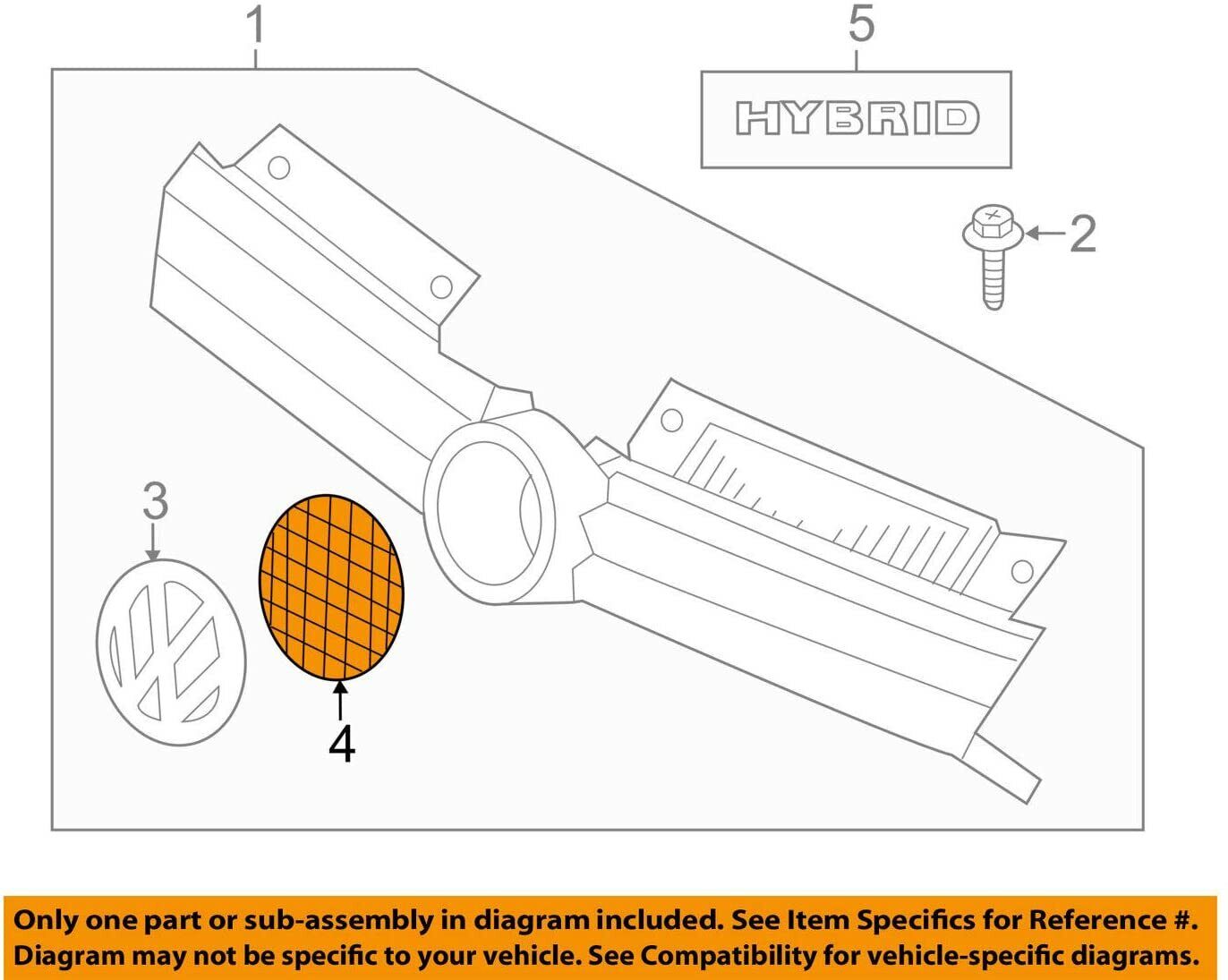 New Genuine OEM VW Emblem Backing Screen Jetta 2011-14 MK6 Front Grill Honeycomb