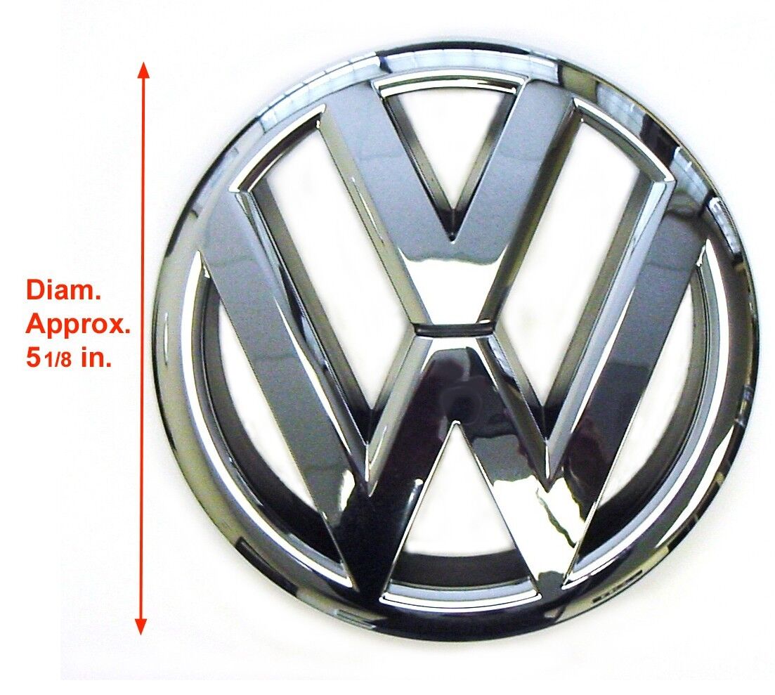 Genuine OEM VW Emblem Jetta-Hybrid 2013-14 MK6 Front Grill Badge with Blue Trim