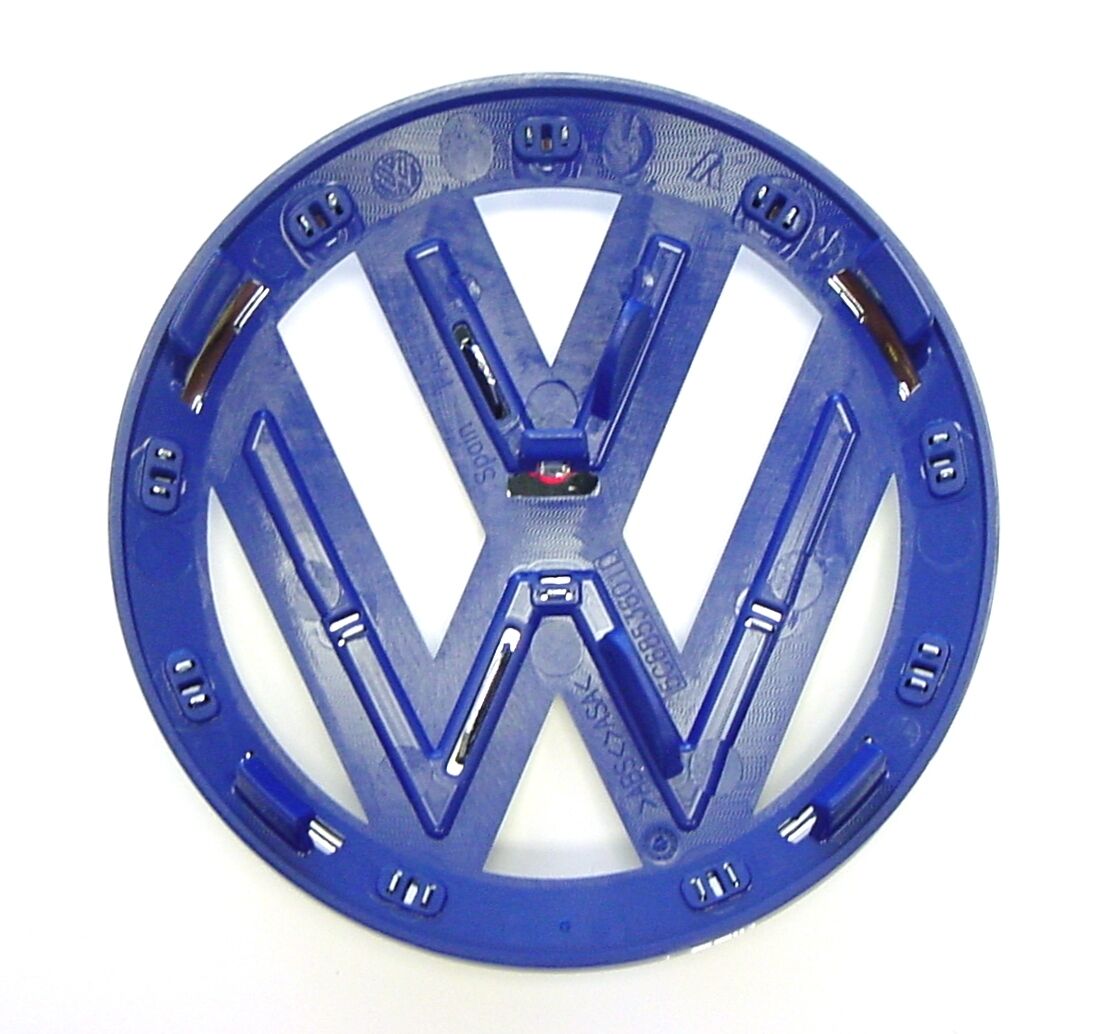 Genuine OEM VW Emblem Jetta-Hybrid 2013-14 MK6 Front Grill Badge with Blue Trim